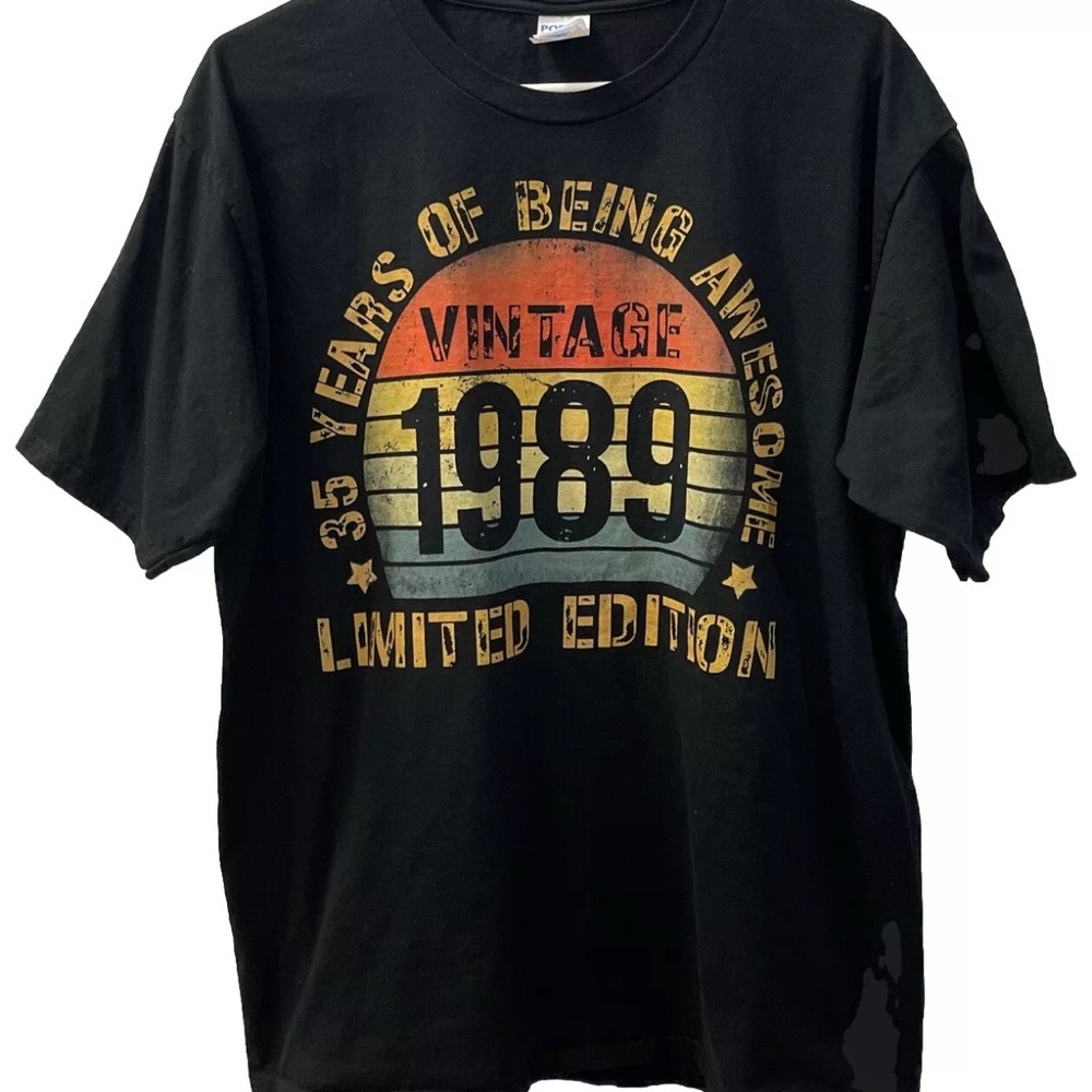 Vintage 1989 Limited Edition Black T-Shirt XL